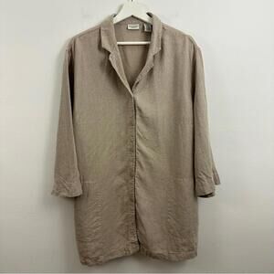 Crossroads Button Up Linen Shirt Women's Size 18W